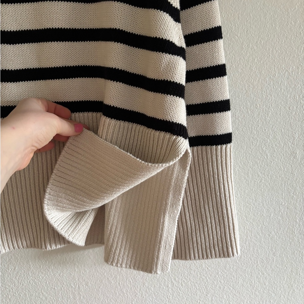 Gap Striped Wide Sleeve Cotton Turtleneck Sweeter Small - Picture 4 of 8
